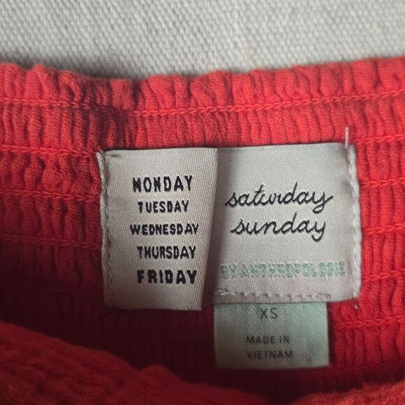 Saturday Sunday Anthropologie Isabel‎ Tie Front Jumpsuit Red Sleeveless Women XS - Picture 15 of 16